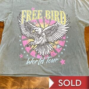 3/ $20 Refined Canvas “Free Bird” T Shirt